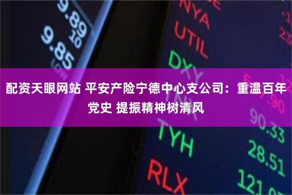 配资天眼网站 平安产险宁德中心支公司：重温百年党史 提振精神树清风