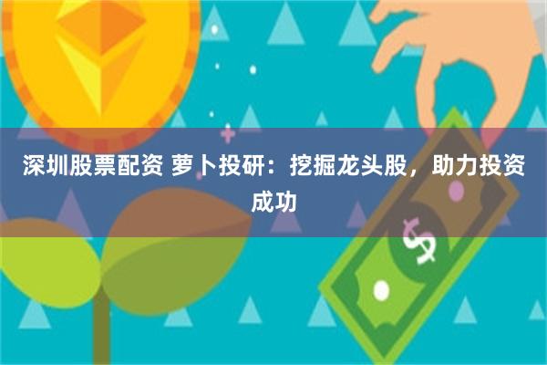 深圳股票配资 萝卜投研：挖掘龙头股，助力投资成功