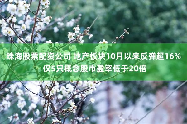 珠海股票配资公司 地产板块10月以来反弹超16% 仅5只概念股市盈率低于20倍