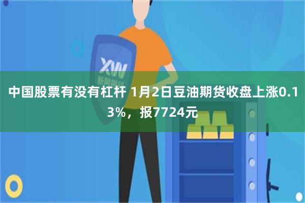 中国股票有没有杠杆 1月2日豆油期货收盘上涨0.13%，报7724元